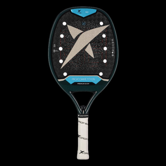 Premium 5.0 BT Beach Tennis Racket – 12K Carbon + Sand Treatment